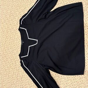 Banana Republic Black Top with White Accents